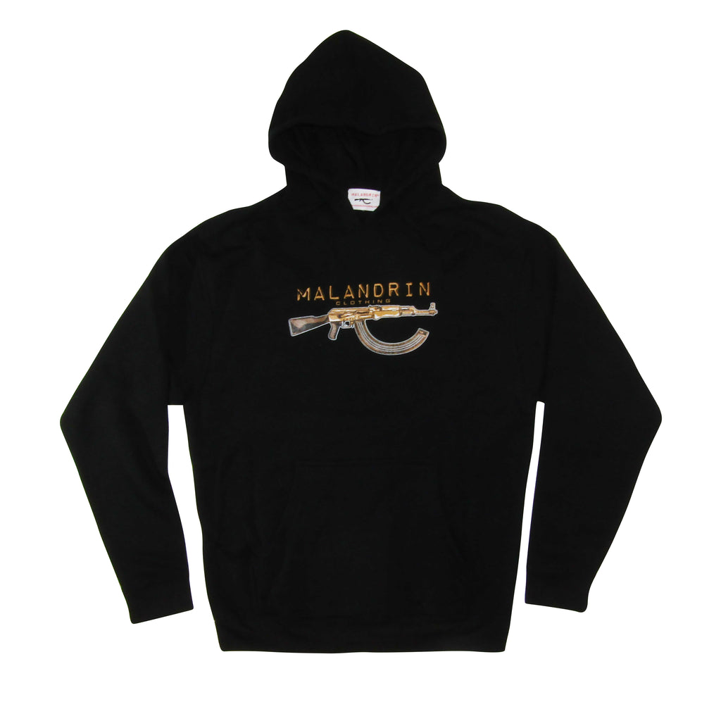 Black Hoodie Logo Gold Ak47