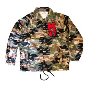 Coach Camo Jacket w/ Logo Patch